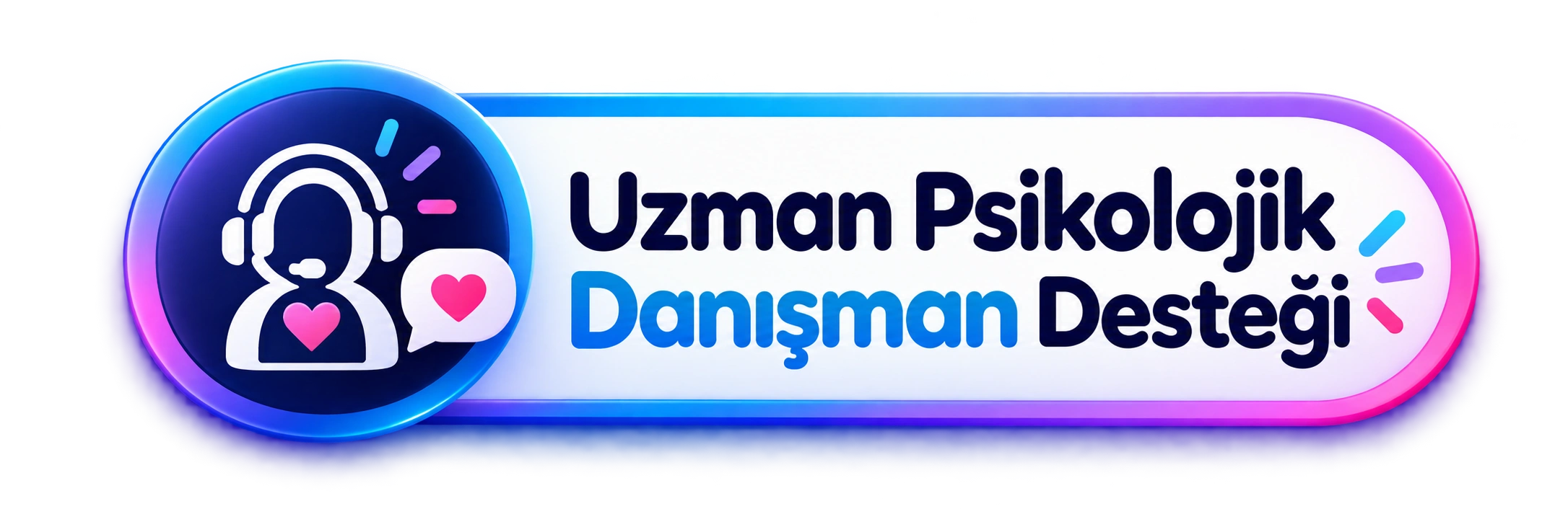 Uzman psikolojik danışman desteği rozeti