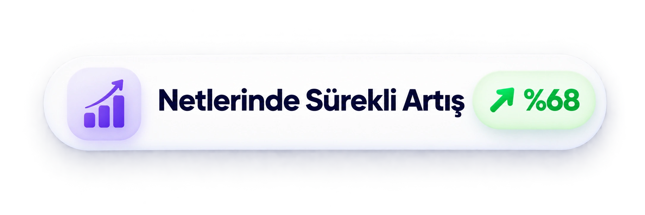 Netlerinde sürekli artış rozeti