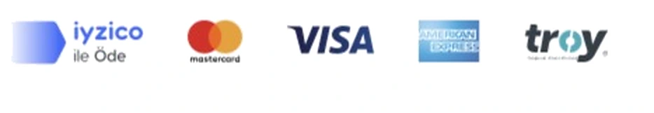 iyzico ile Öde, Mastercard, Visa, American Express ve Troy ödeme markaları
